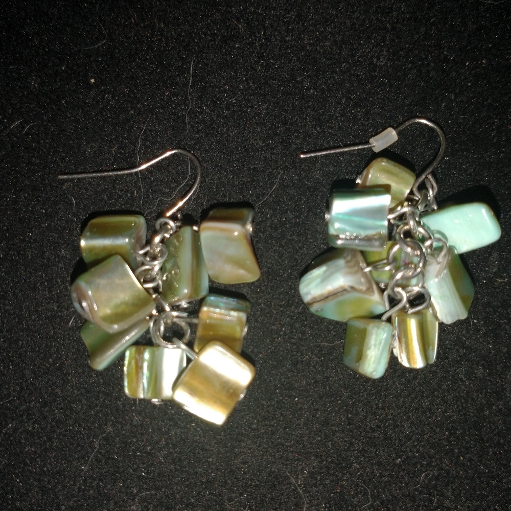 Abalone Shell drop earrings. - Picture 4 of 4